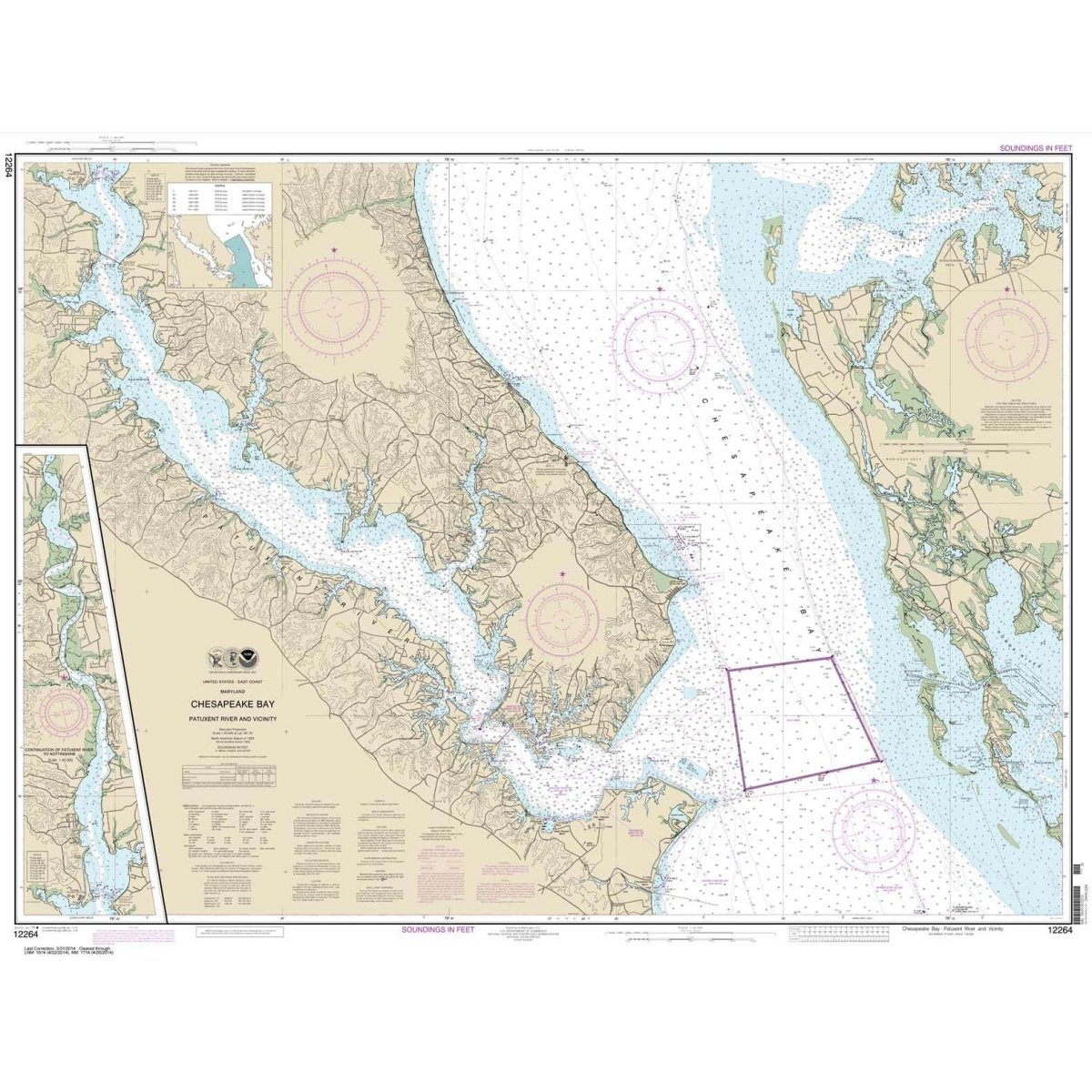 NOAA Chart 12264: Chesapeake Bay Patuxent River and Vicinity - Life Raft Professionals