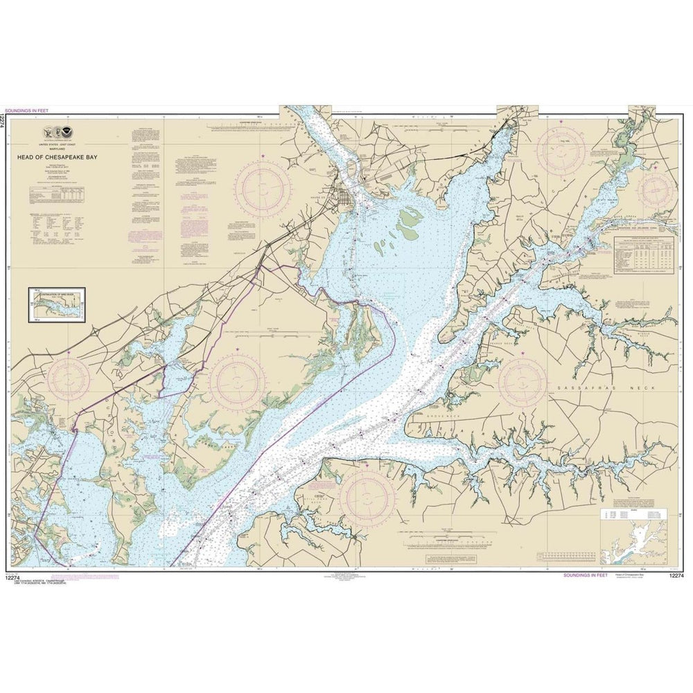 NOAA Chart 12274: Head of Chesapeake Bay - Life Raft Professionals