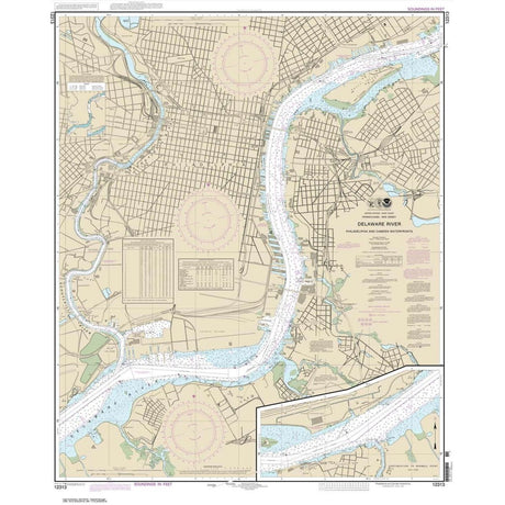 NOAA Chart 12313: Philadelphia and Camden Waterfronts - Life Raft Professionals
