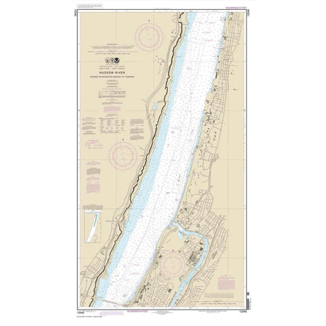 NOAA Chart 12345: Hudson River George Washington Bridge to Yonkers - Life Raft Professionals