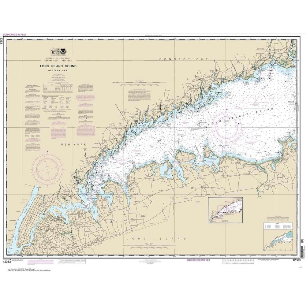 NOAA Chart 12363: Long Island Sound Western Part - Life Raft Professionals