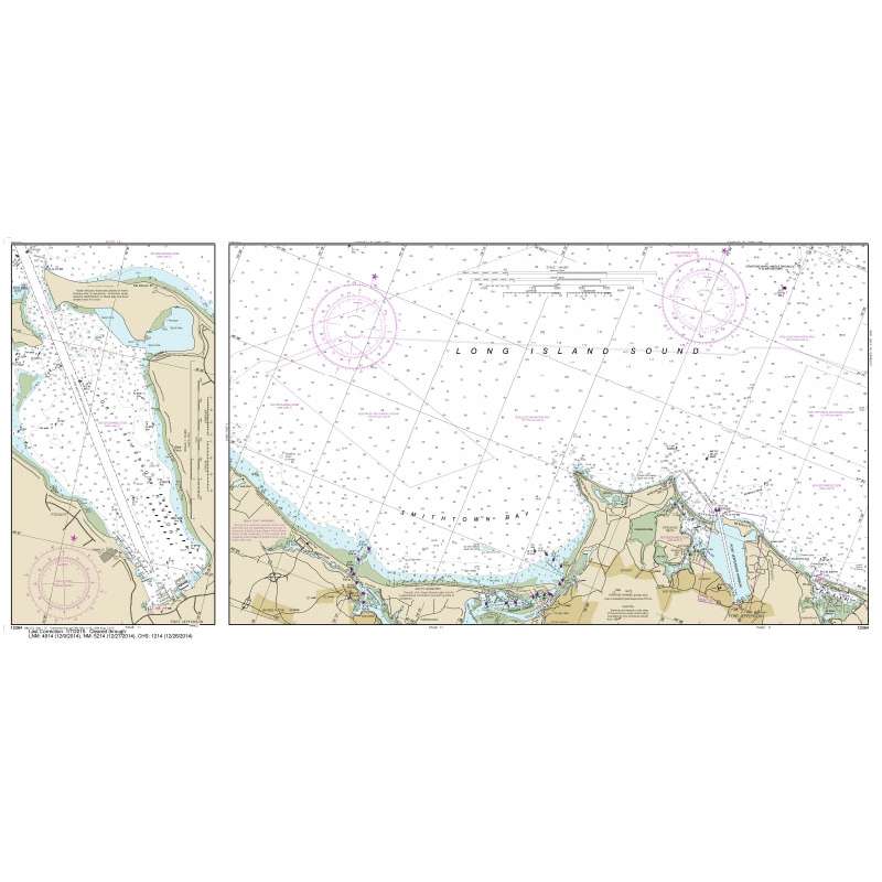 NOAA Chart 12364: Long Island Sound-New Haven Harbor Entrance and Port Jefferson to Throgs Neck (9 PAGE FOLIO) - Life Raft Professionals