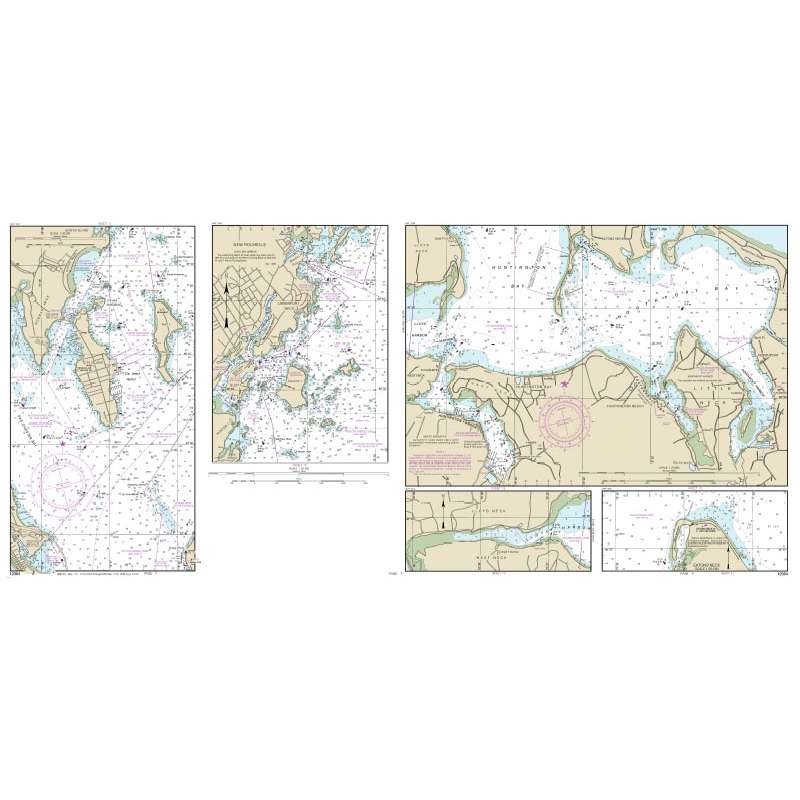 NOAA Chart 12364: Long Island Sound-New Haven Harbor Entrance and Port Jefferson to Throgs Neck (9 PAGE FOLIO) - Life Raft Professionals