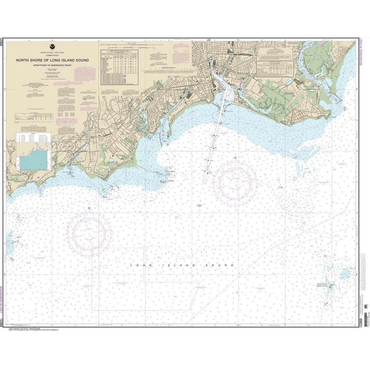 NOAA Chart 12369: North Shore of Long Island Sound Stratford to Sherwood Point - Life Raft Professionals