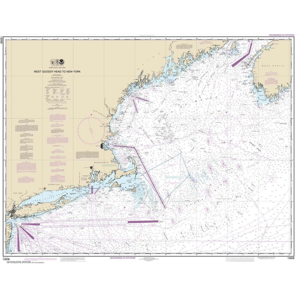 NOAA Chart 13006: West Quoddy Head to New York - Life Raft Professionals