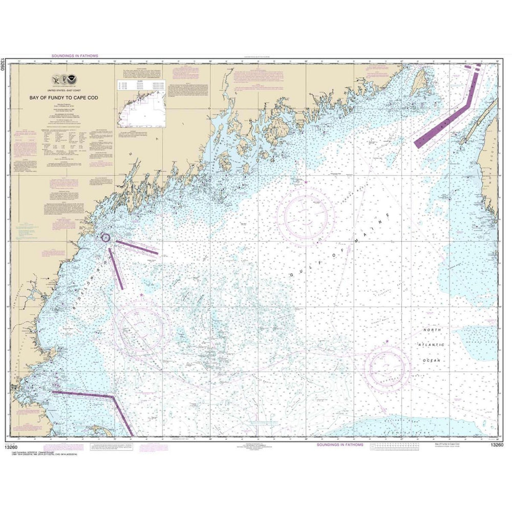 NOAA Chart 13260: Bay of Fundy to Cape Cod - Life Raft Professionals