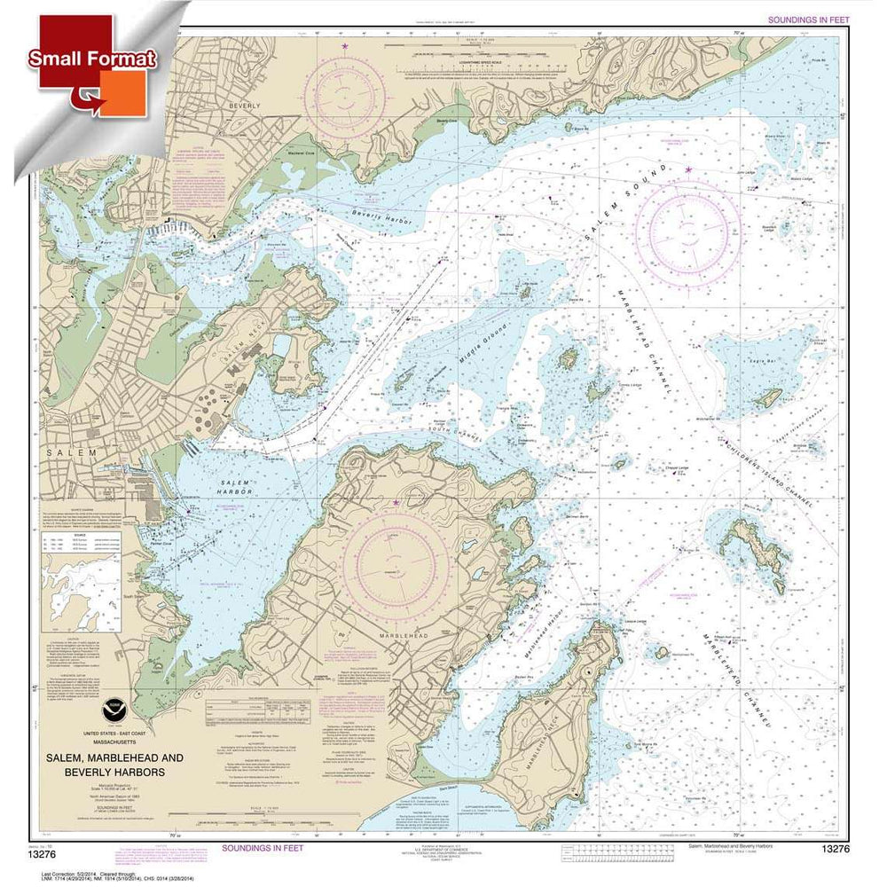 NOAA Chart 13276: Salem: Marblehead and Beverly Harbors - Life Raft Professionals