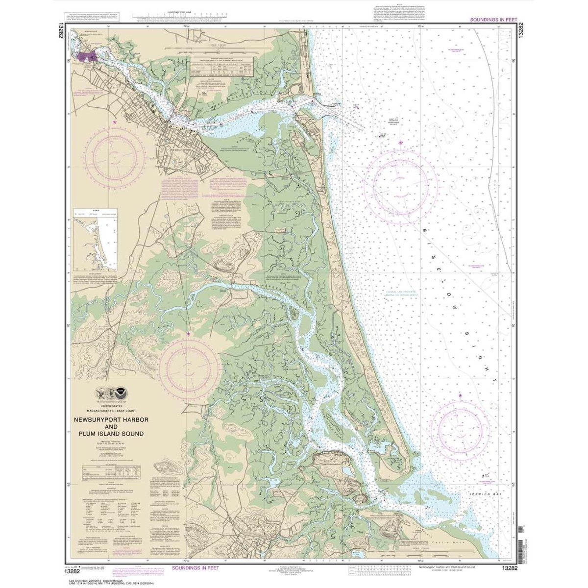 NOAA Chart 13282: Newburyport Harbor and Plum Island Sound - Life Raft Professionals