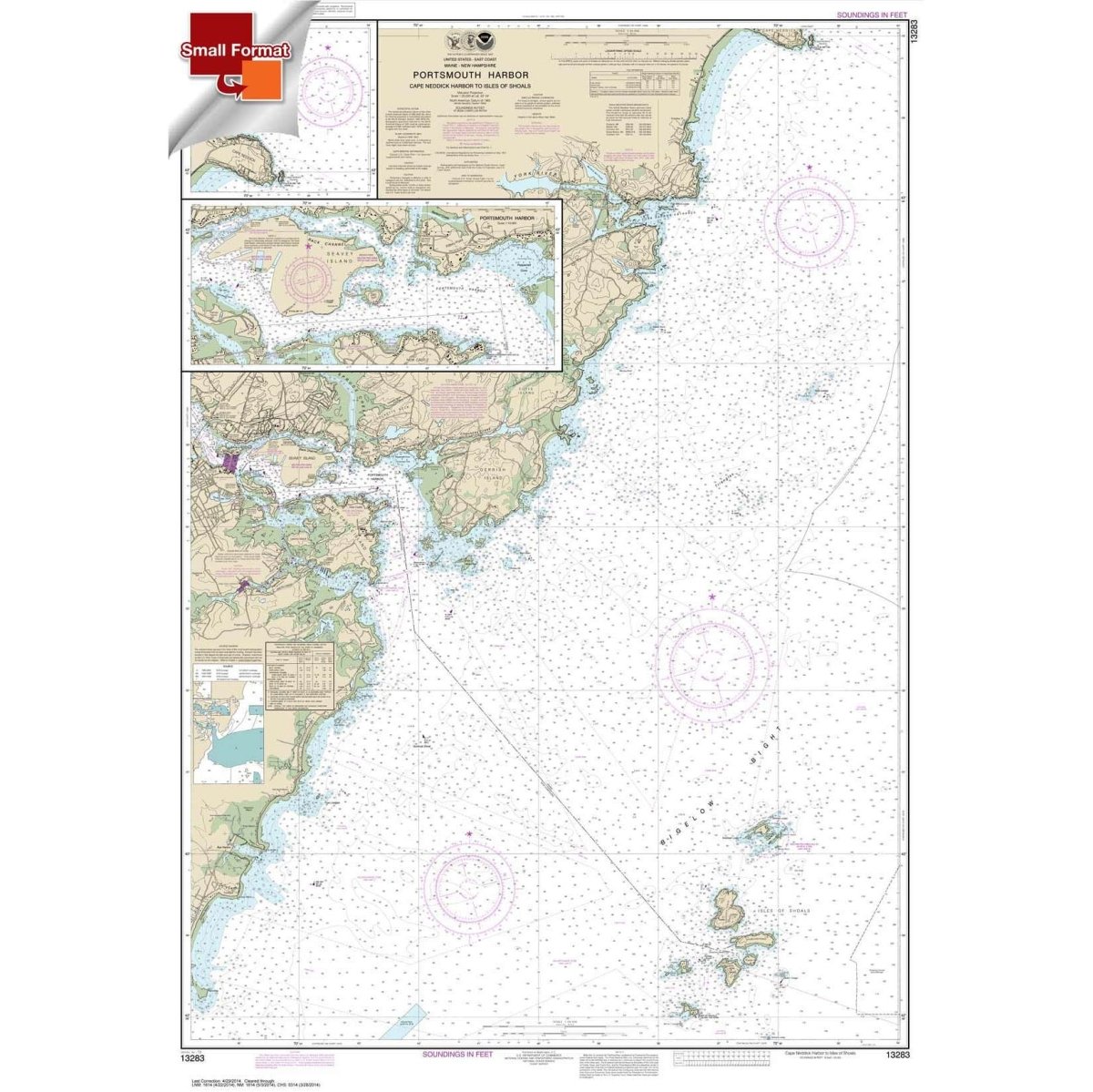 NOAA Chart 13283: Portsmouth Harbor Cape Neddick Harbor to Isles of Shoals; Portsmouth Harbor - Life Raft Professionals