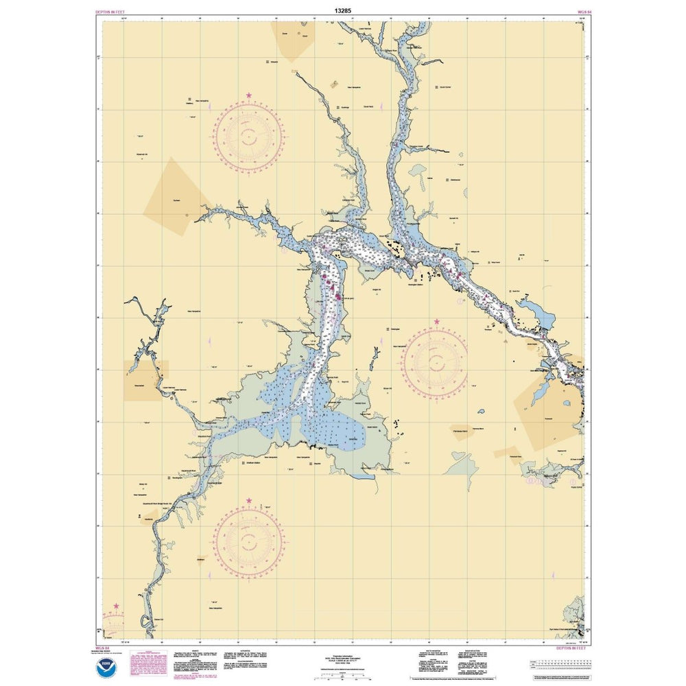 NOAA Chart 13285: Portsmouth to Dover and Exeter - Life Raft Professionals