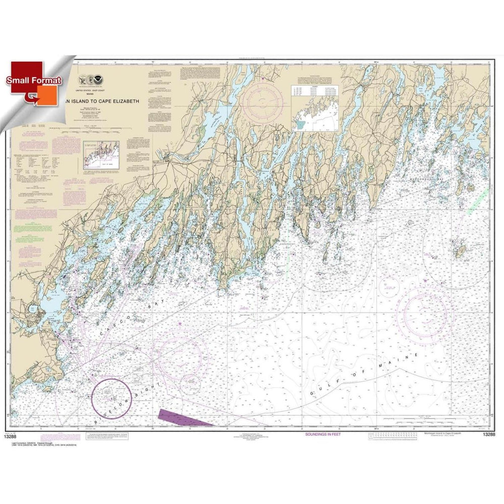 NOAA Chart 13288: Monhegan Island to Cape Elizabeth - Life Raft Professionals