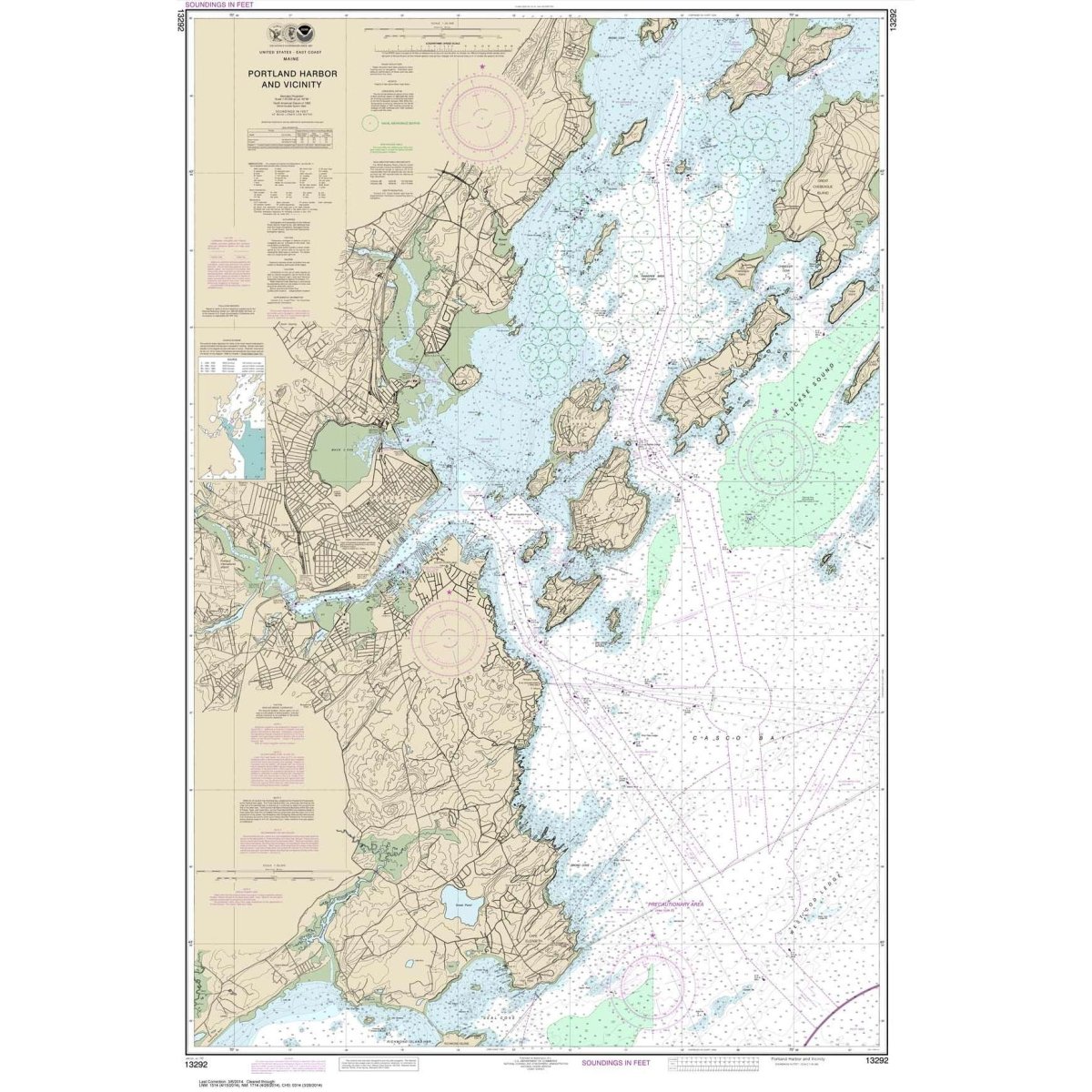 NOAA Chart 13292: Portland Harbor and Vicinity - Life Raft Professionals