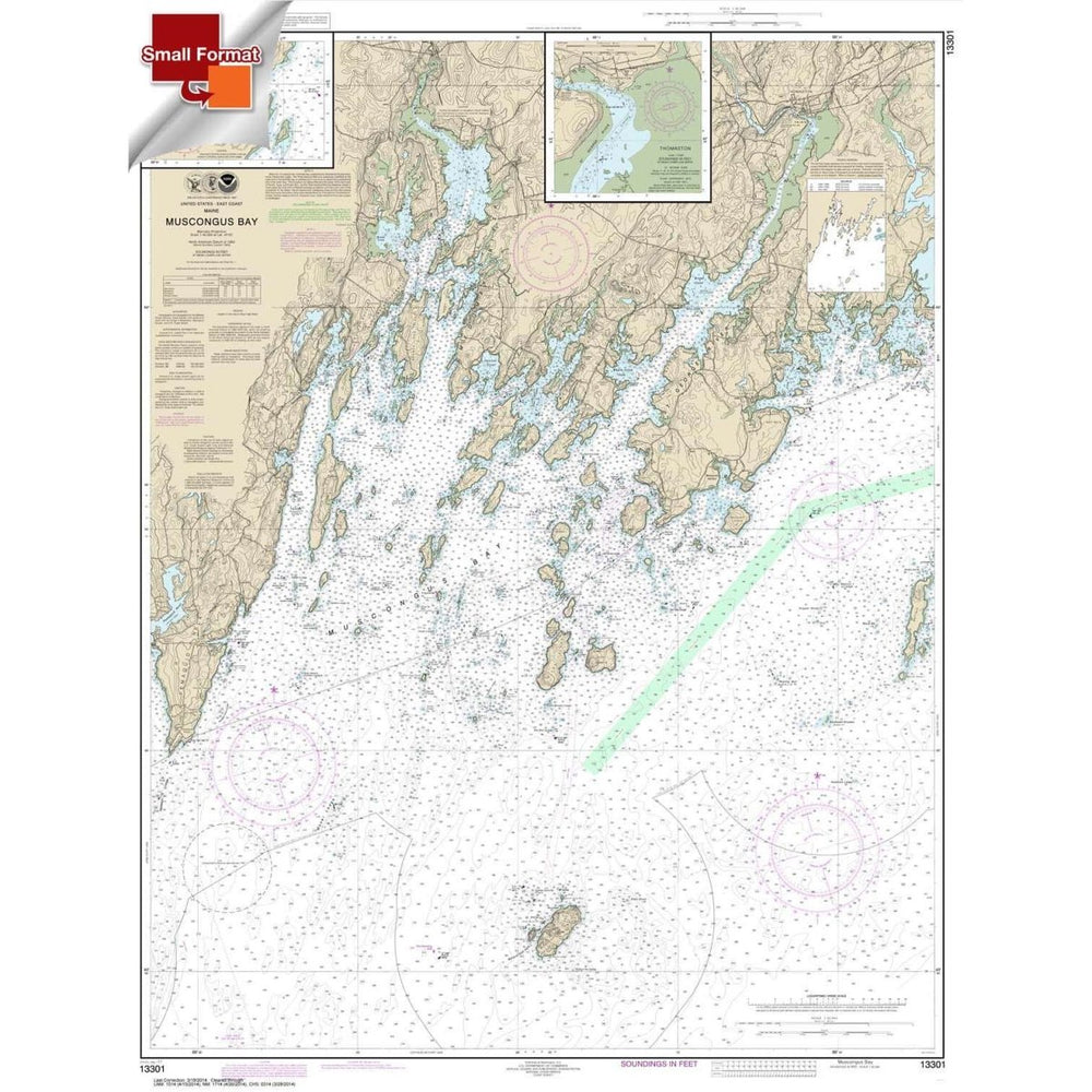 NOAA Chart 13301: Muscongus Bay;New Harbor;Thomaston - Life Raft Professionals