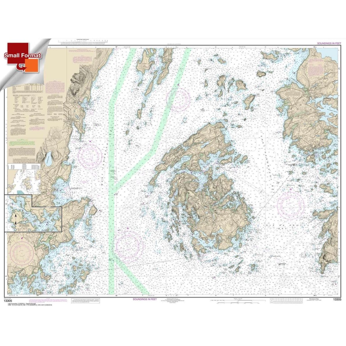 NOAA Chart 13305: Penobscot Bay; Carvers Harbor and Approaches - Life Raft Professionals