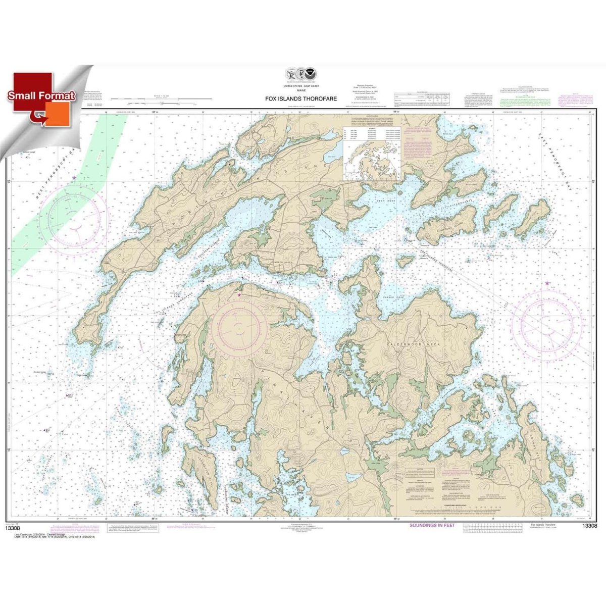 NOAA Chart 13308: Fox Islands Thorofare - Life Raft Professionals