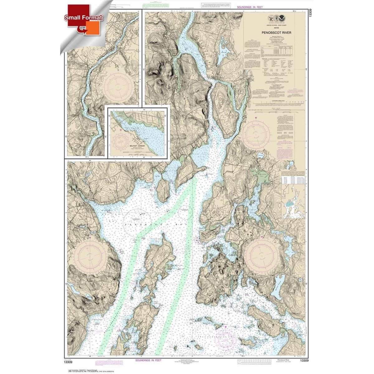NOAA Chart 13309: Penobscot River; Belfast Harbor - Life Raft Professionals