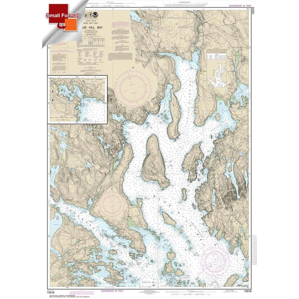NOAA Chart 13316: Blue Hill Bay; Blue Hill Harbor - Life Raft Professionals