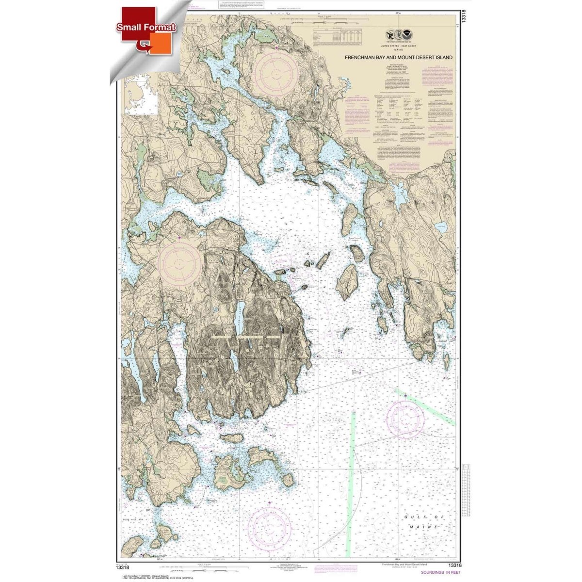 NOAA Chart 13318: Frenchman Bay and Mount Desert lsland - Life Raft Professionals