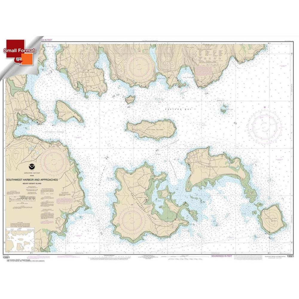 NOAA Chart 13321: Southwest Harbor and Approaches - Life Raft Professionals