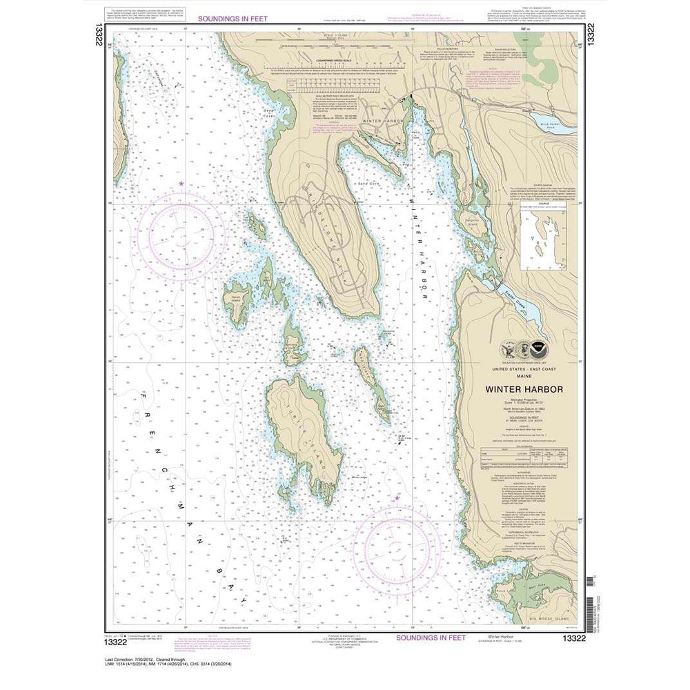 NOAA Chart 13322: Winter Harbor - Life Raft Professionals