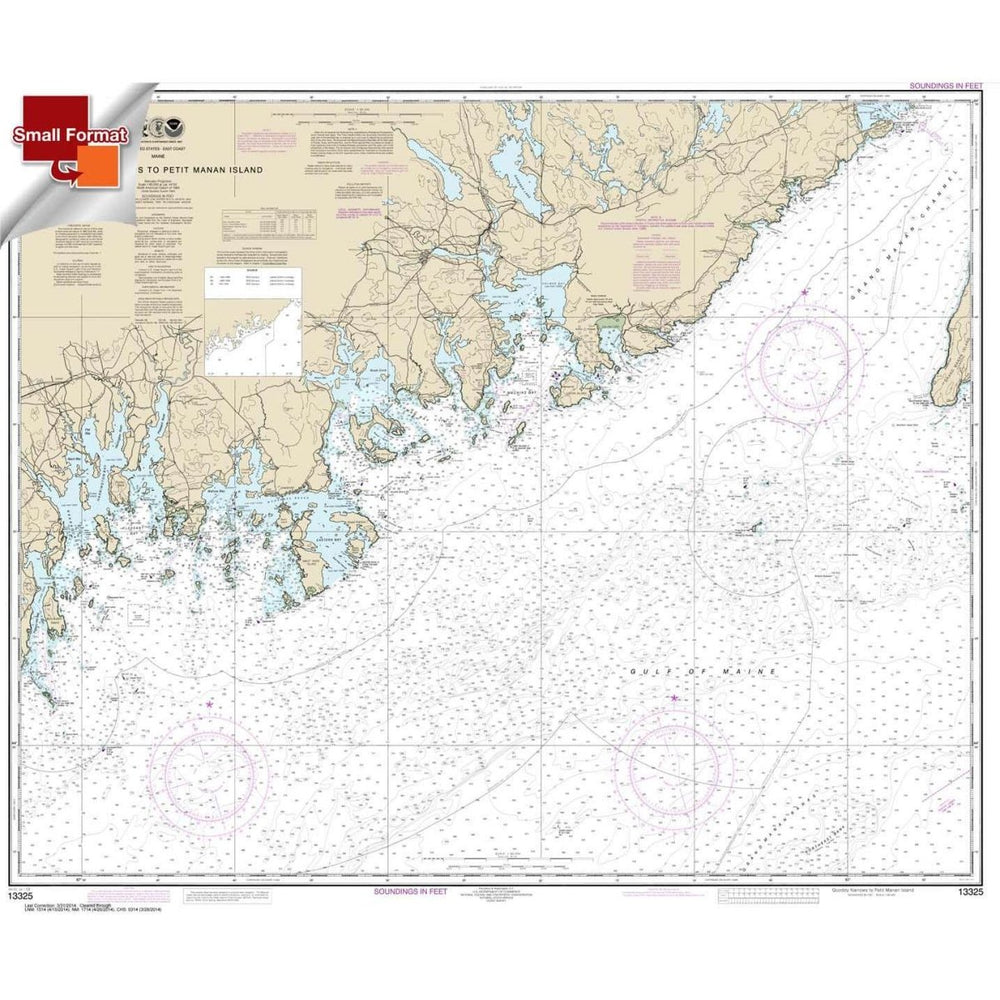 NOAA Chart 13325: Quoddy Narrows to Petit Manan lsland - Life Raft Professionals