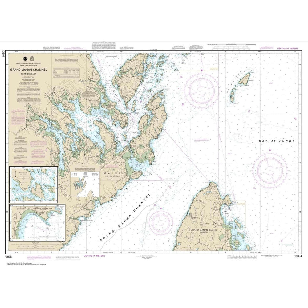 NOAA Chart 13394: Grand Manan Channel Northern Part; North Head and Flagg Cove - Life Raft Professionals