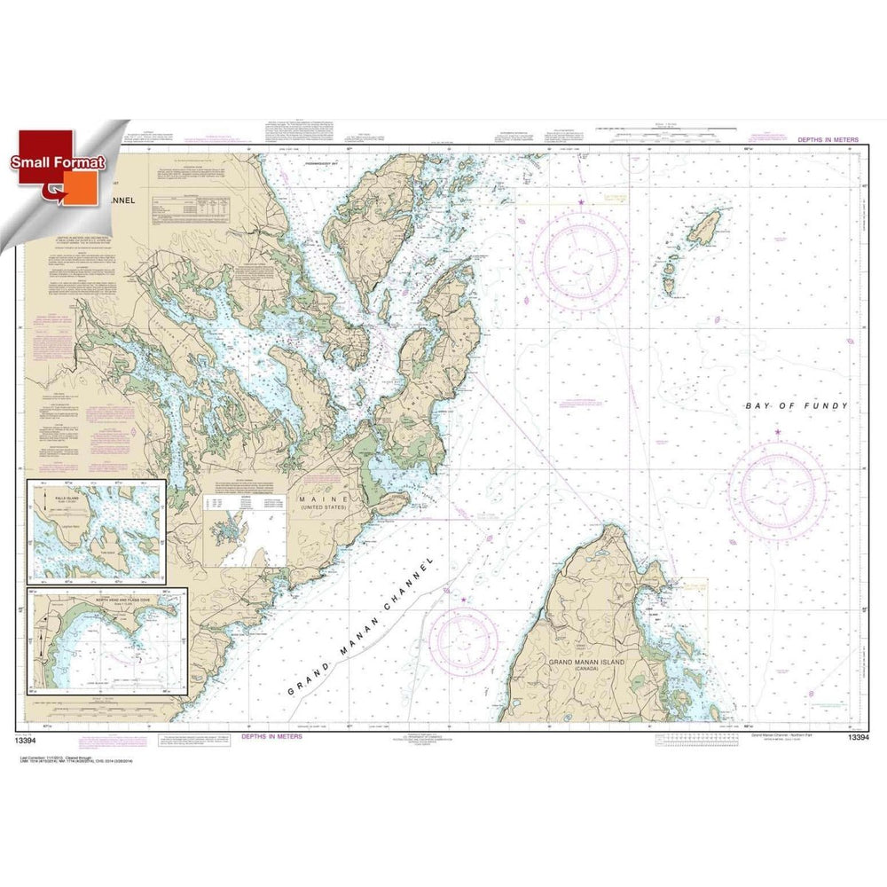 NOAA Chart 13394: Grand Manan Channel Northern Part; North Head and Flagg Cove - Life Raft Professionals