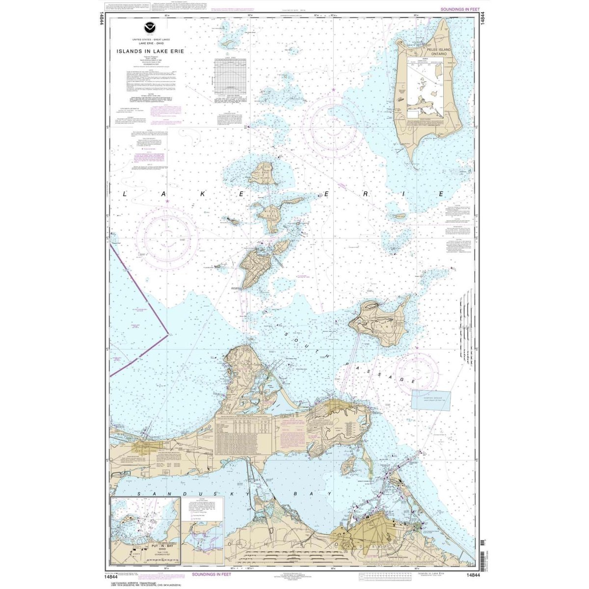 NOAA Chart 14844: Islands in Lake Erie; Put-In-Bay - Life Raft Professionals