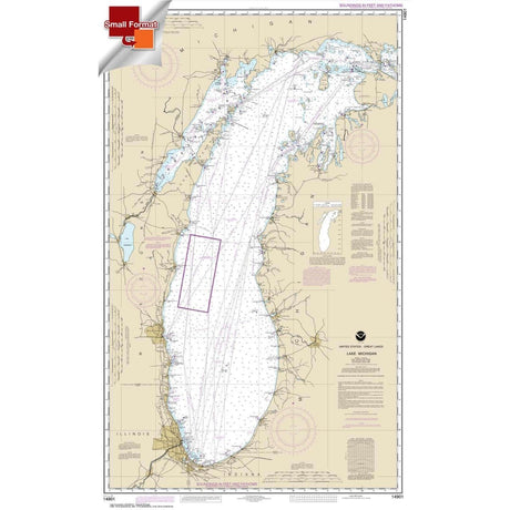 NOAA Chart 14901: Lake Michigan (Mercator Projection) - Life Raft Professionals