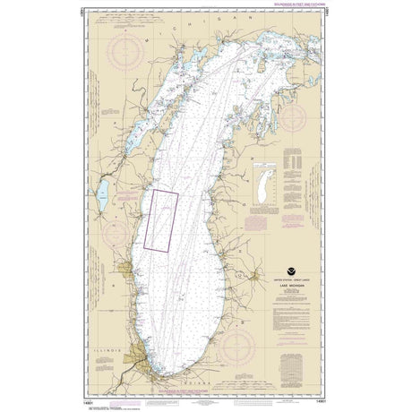NOAA Chart 14901: Lake Michigan (Mercator Projection) - Life Raft Professionals