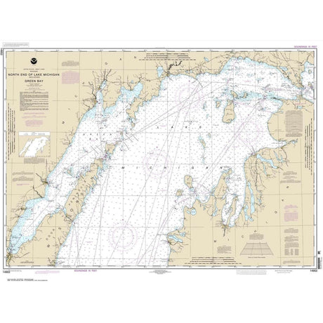 NOAA Chart 14902: North end of Lake Michigan: including Green Bay - Life Raft Professionals
