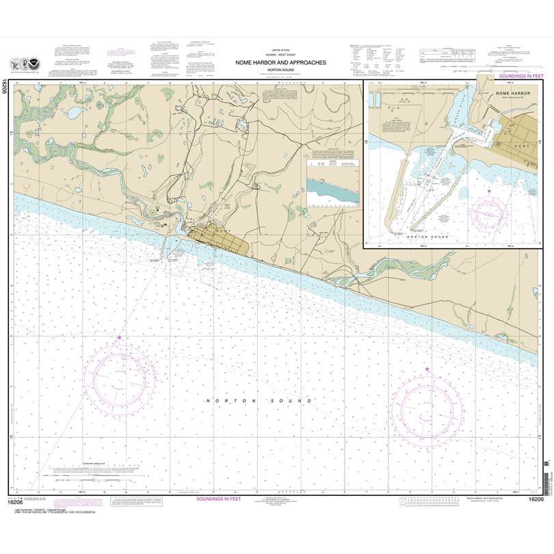 NOAA Chart 16206: Nome Hbr. and approaches: Norton Sound; Nome Harbor - Life Raft Professionals