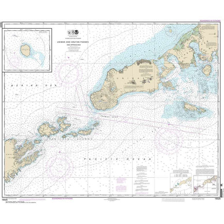NOAA Chart 16520: Unimak and Akutan Passes and approaches; Amak Island - Life Raft Professionals
