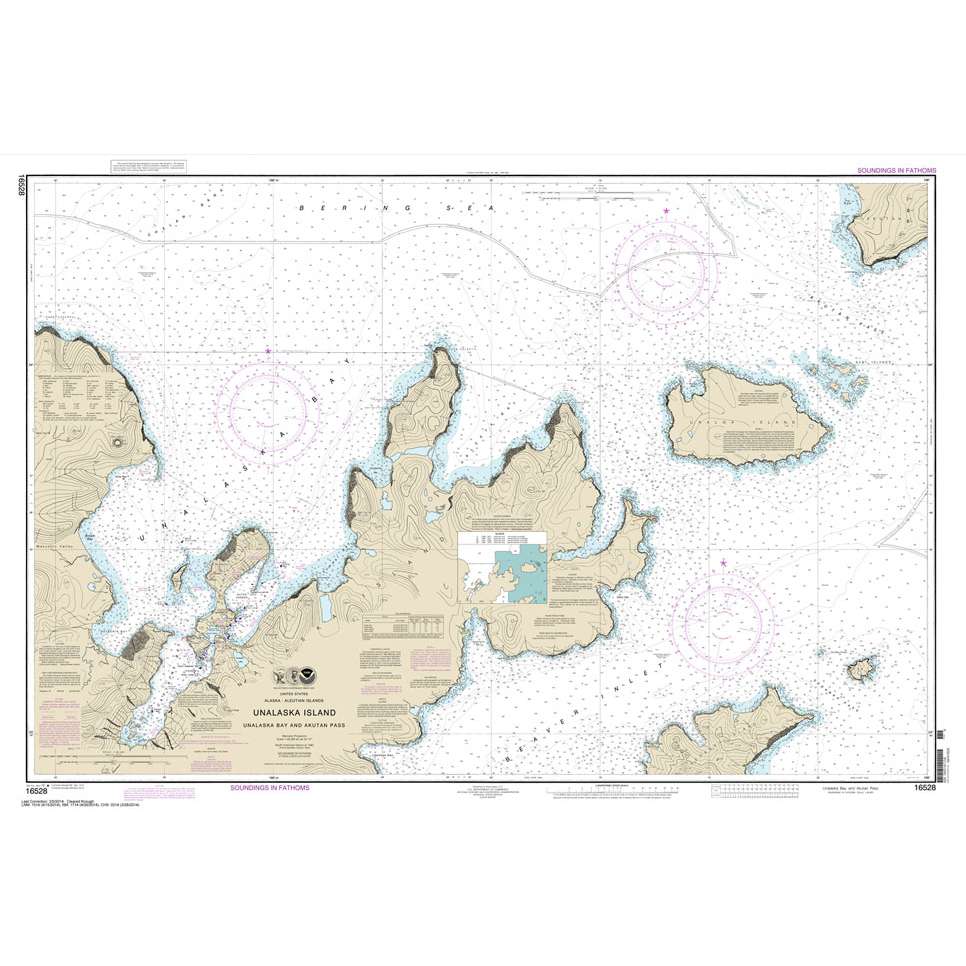 NOAA Chart 16528: Unalaska Bay and Akutan Pass - Life Raft Professionals