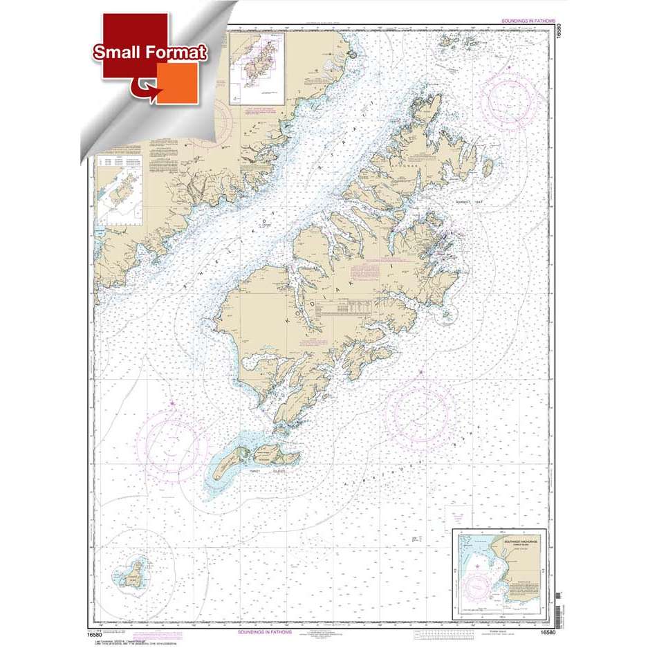 NOAA Chart 16580: Kodiak Island; Southwest Anchorage: Chirikof Island - Life Raft Professionals
