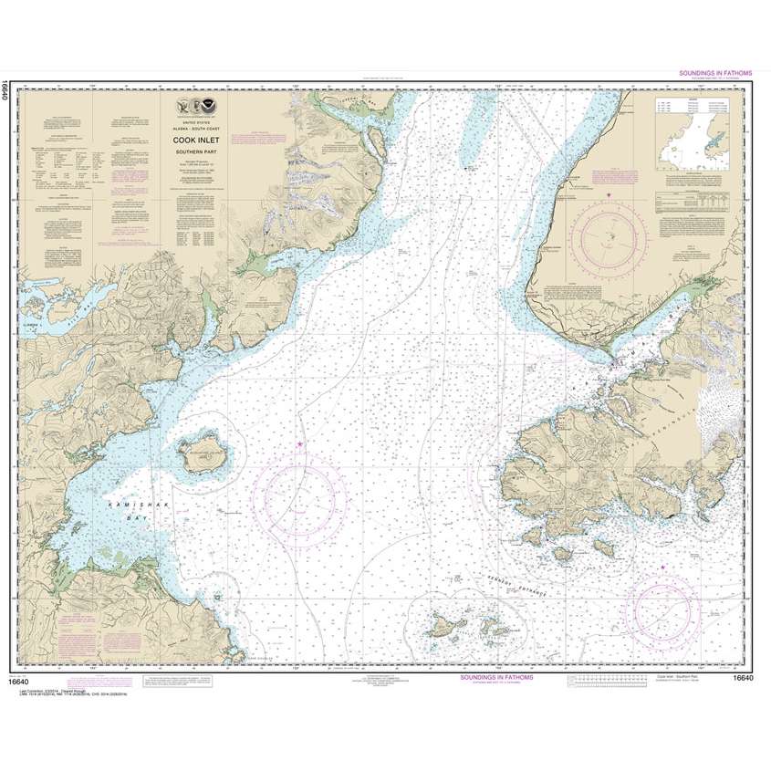 NOAA Chart 16640: Cook Inlet-southern part - Life Raft Professionals