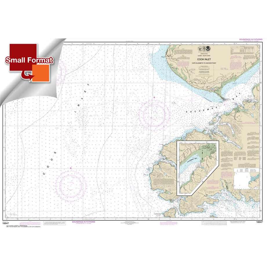 NOAA Chart 16647: Cook Inlet-Cape Elizabeth to Anchor Point - Life Raft Professionals