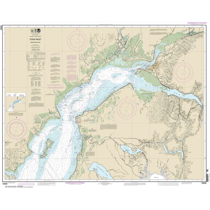 NOAA Chart 16660: Cook Inlet-northern part - Life Raft Professionals