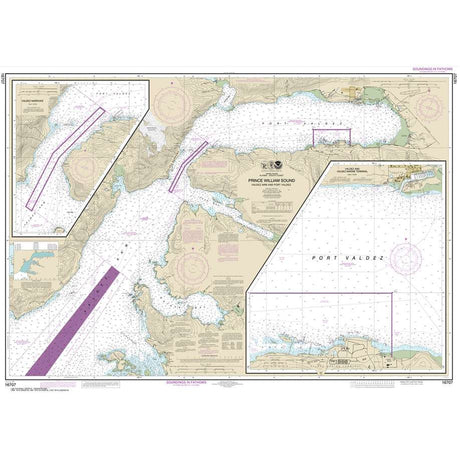 NOAA Chart 16707: Prince William Sound-Valdez Arm and Port Valdez; Valdez Narrows; Valdez and Valdez Marine Terminal - Life Raft Professionals