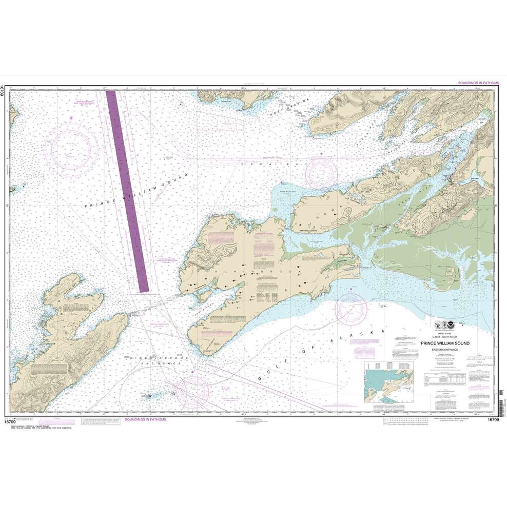 NOAA Chart 16709: Prince William Sound-eastern entrance - Life Raft Professionals