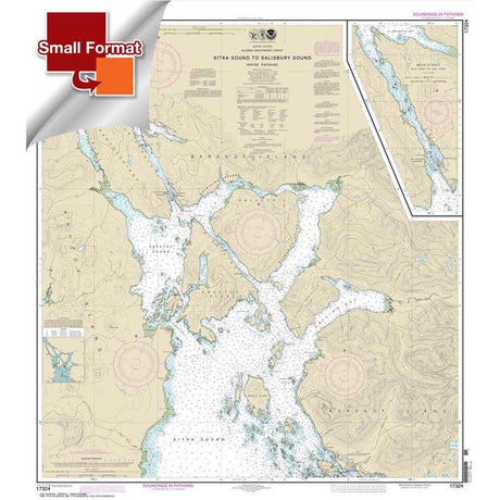 NOAA Chart 17324: Sitka Sound to Salisbury Sound: Inside Passage; Neva Str.-Neva Pt. to Zeal Pt. - Life Raft Professionals