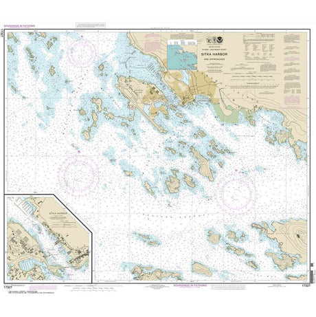 NOAA Chart 17327: Sitka Harbor and approaches; Sitka Harbor - Life Raft Professionals