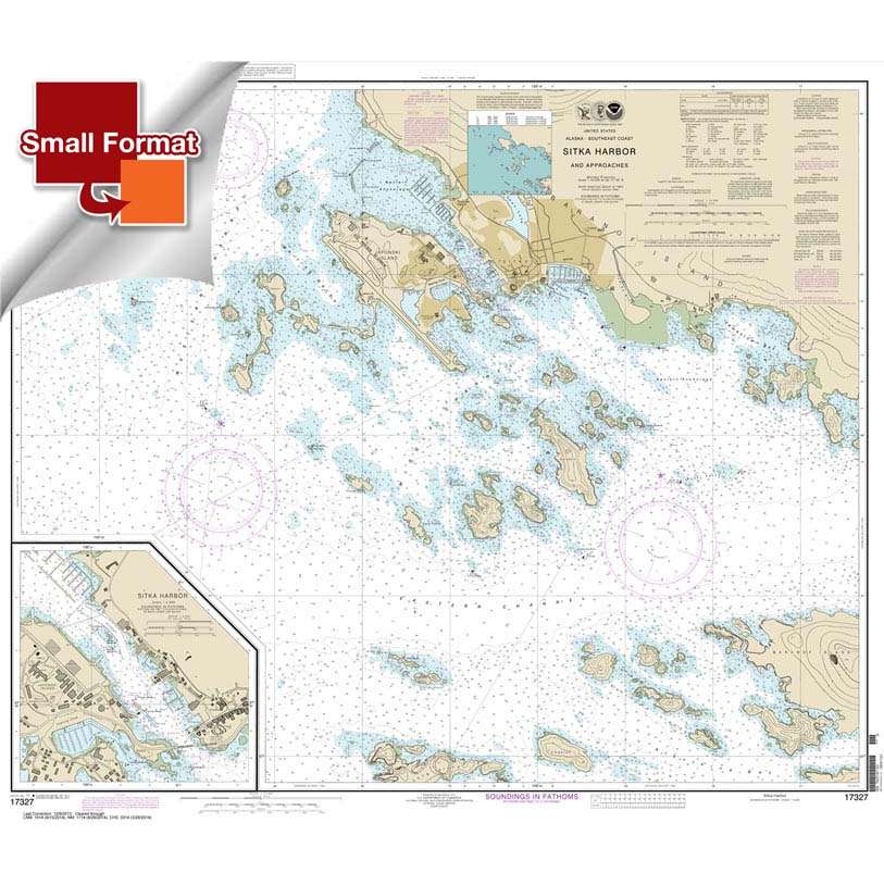 NOAA Chart 17327: Sitka Harbor and approaches; Sitka Harbor - Life Raft Professionals