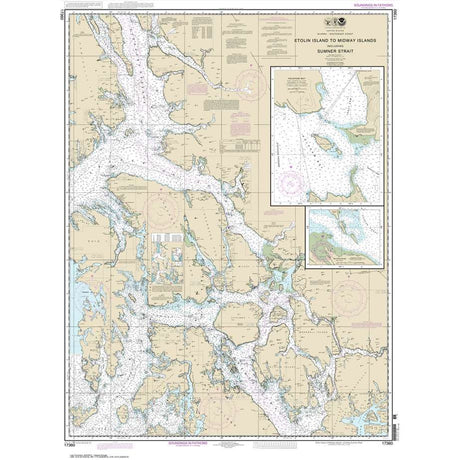 NOAA Chart 17360: Etolin Island to Midway Islands: including Sumner Strait; Holkham Bay; Big Castle Island - Life Raft Professionals