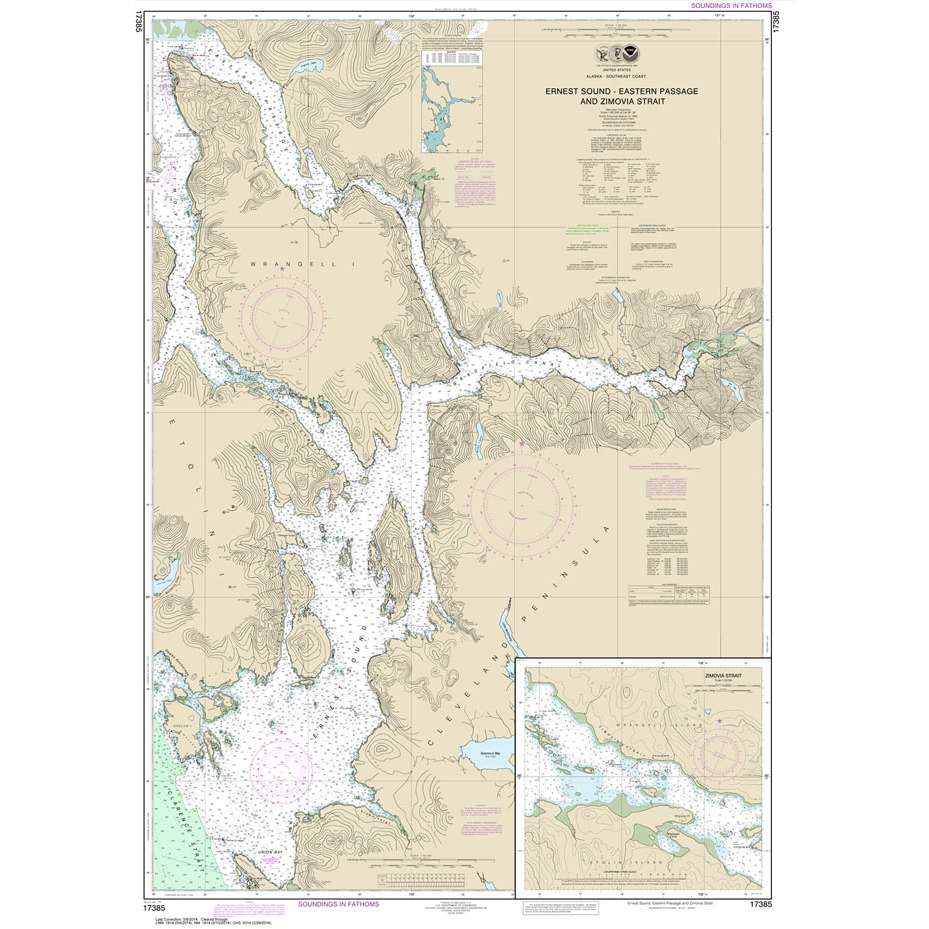 NOAA Chart 17385: Ernest Sound-Eastern Passage and Zimovia Strait; Zimovia Strait - Life Raft Professionals