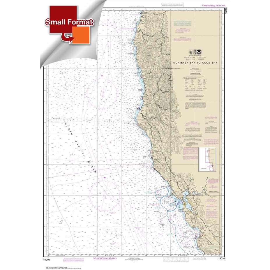 NOAA Chart 18010: Monterey Bay to Coos Bay - Life Raft Professionals