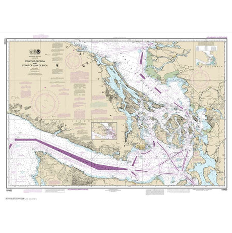 NOAA Chart 18400: Strait of Georgia and Strait of Juan de Fuca - Life Raft Professionals