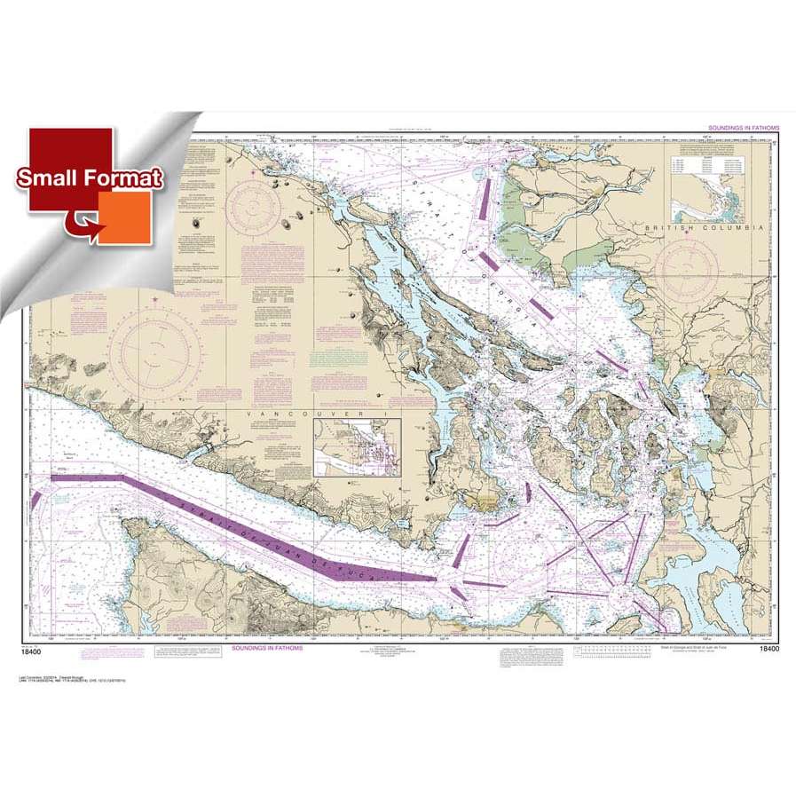 NOAA Chart 18400: Strait of Georgia and Strait of Juan de Fuca - Life Raft Professionals