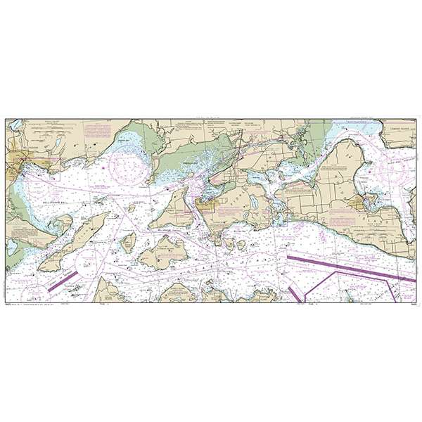 NOAA Chart 18423: Bellingham to Everett Including San Juan Islands; Blaine (7 PAGE FOLIO) Not updated since 2014 - Life Raft Professionals