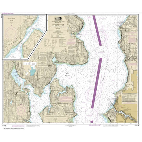 NOAA Chart 18446: Puget Sound-Apple Cove Point to Keyport; Agate Passage - Life Raft Professionals